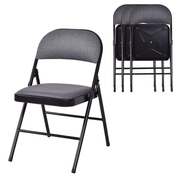 ARLIME 4-Pack Folding Chair, Portable Chairs with Upholstered Padded Seat and Back