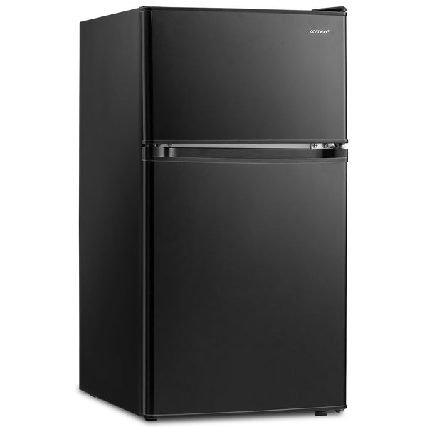 Compact Refrigerator, 3.2 Cu.Ft. Fridge Freezer Compartment with Reversible 2 Door, Adjustable Thermostat