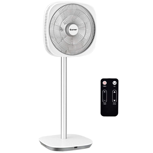 ARLIME Pedestal Fan With Remote Control, 16-inch DC Motor Oscillating Standing Pedestal Fan