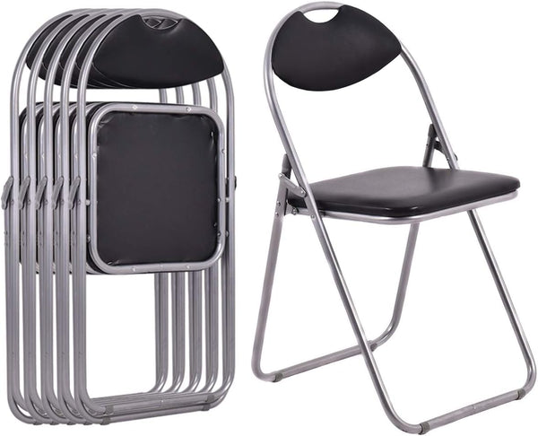 ARLIME Folding Chairs Set of 6, Foldable Chairs w/Handle Hole