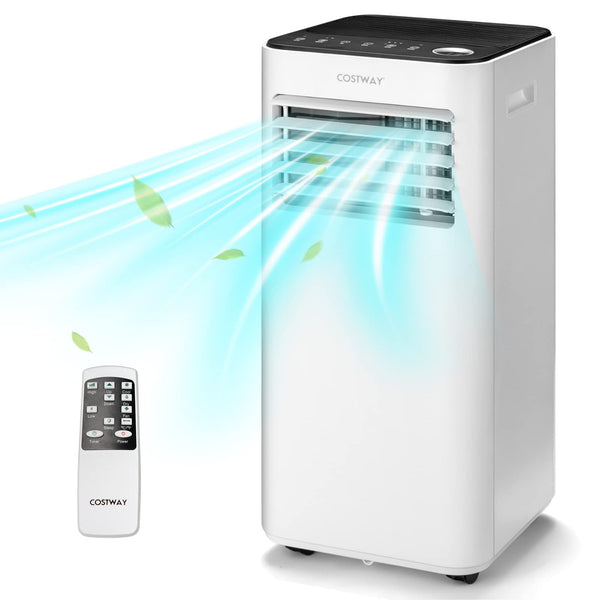 8000 BTU Portable Air Conditioner, with Fan & Dehumidifier Mode, Quiet AC Unit with Sleep Mode, 2 Speeds, 24H Timer