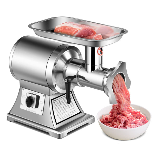 Commercial Meat Grinder, 1.5 HP, 1100W, 551LB/h Stainless Steel Electric Sausage Stuffer