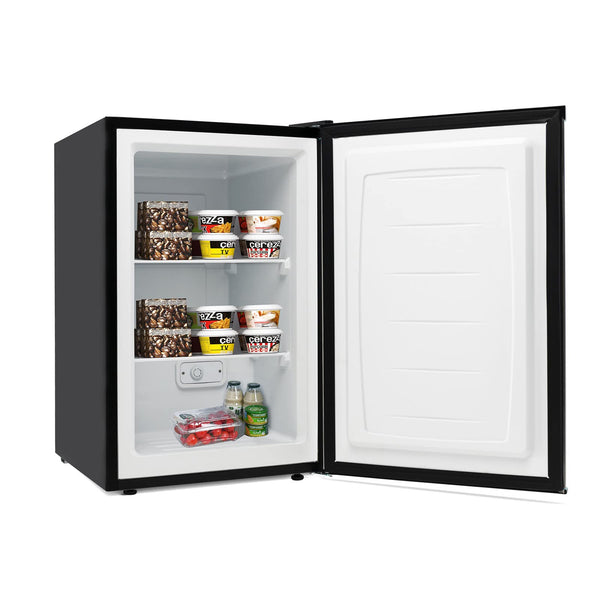 Compact Single Door Upright Freezer - Mini Size with Stainless Steel Door - 3.0 CU FT Capacity - Adjustable