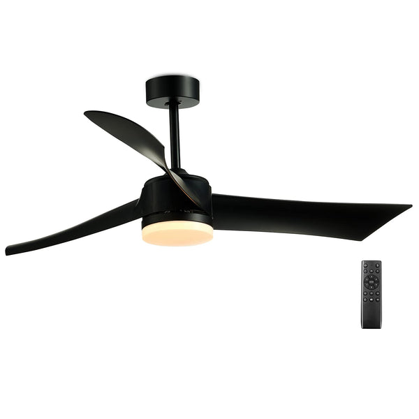 52 Inch Ceiling Fan with Light, Indoor Outdoor LED Ceiling Fan w/Remote Control, 6-Level Adjustable Speed