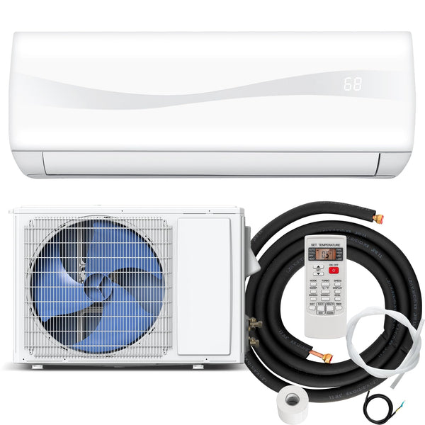 Mini Split Ac/Heating System - 18000BTU Mini Split Air Conditioner w/Heat Pump, 19 SEER2 208-230V Inverter Split AC Unit