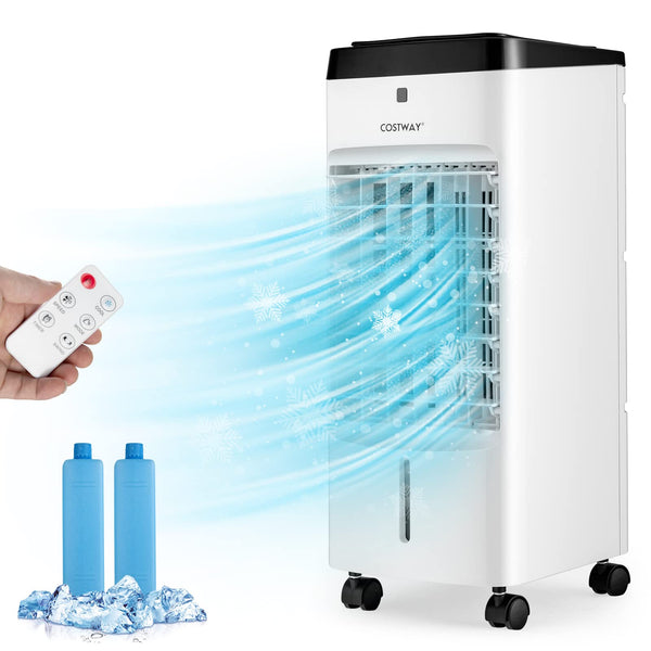 Evaporative Air Cooler, 3-in-1 Portable Quiet Swamp Cooler and Humidifier with Remote, 4 Modes, 70° Oscillation