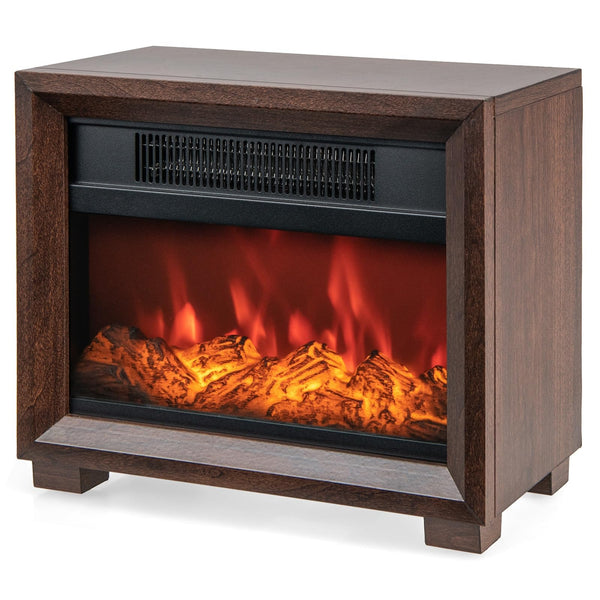 13’’ Electric Fireplace Heater, 750W Mini Tabletop Electric Fireplace Stove with Realistic Flame