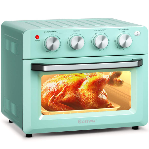 Toaster Oven Countertop, 7-in-1 Convection Oven with Air Fry, Bake, Broil, Toast, Dehydrate, Pizza, Warm Function