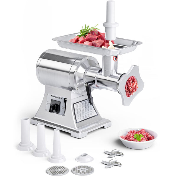 ARLIME Meat Grinder Electric, Commercial Meat Mincer 1.5 HP, 1100W, 550LB/h
