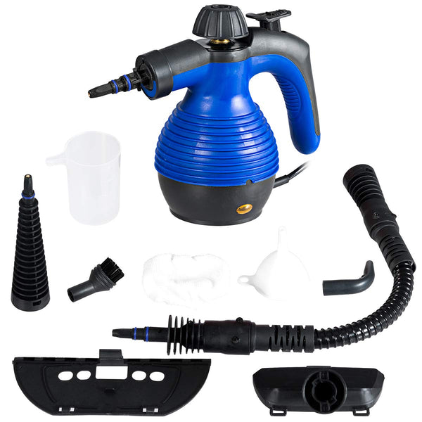 Handheld Pressurized Steam Cleaner, Multi-Purpose Steamer, Steam Iron, 1050W, W/Attachments