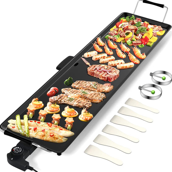 Large Electric griddle, 35" Teppanyaki Grill Extra Large Table Top Griddle