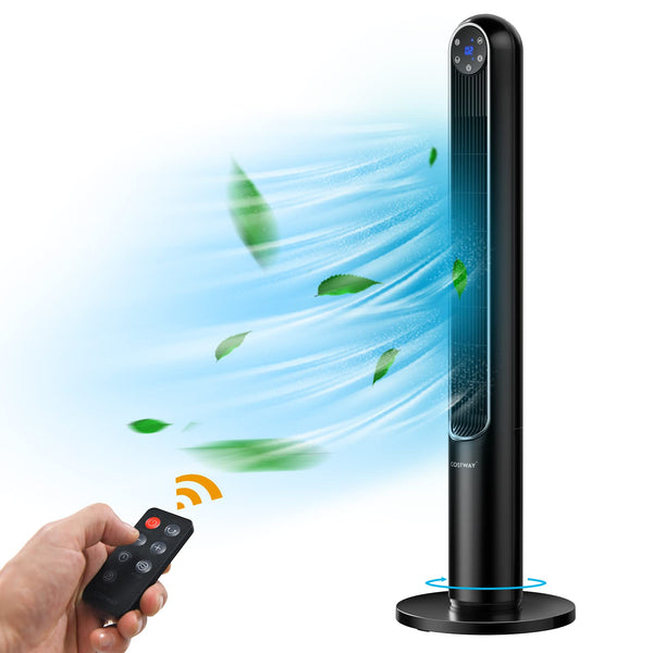 Tower Fan, 42-Inch Portable 80 Degrees Oscillating Fan with Remote, 3 Wind Modes, Smart Control Panel