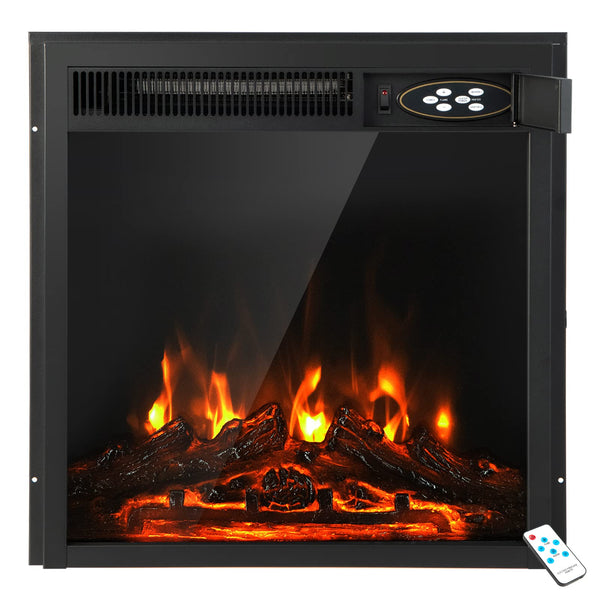 22.5-Inch Electric Fireplace Insert, 5100 BTU Recessed and Freestanding Fireplace Heater with Remote Control