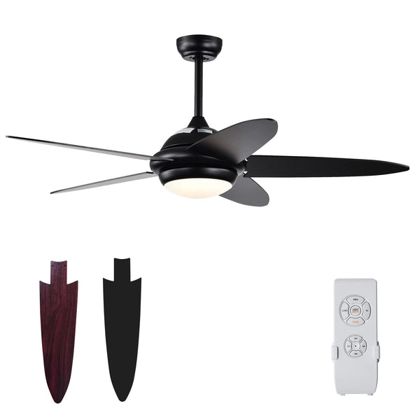 52 Inch Ceiling Fan with Lights, Indoor Modern LED Ceiling Fan, Remote Control