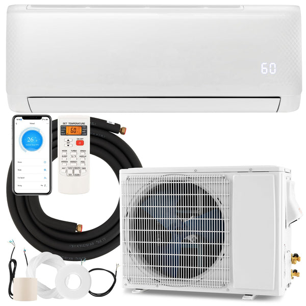 ARLIME Mini Split AC/Heating System, 24000BTU 21 SEER2 Split Air Conditioner w/ 1.5 Ton Heat Pump & Installation Kit