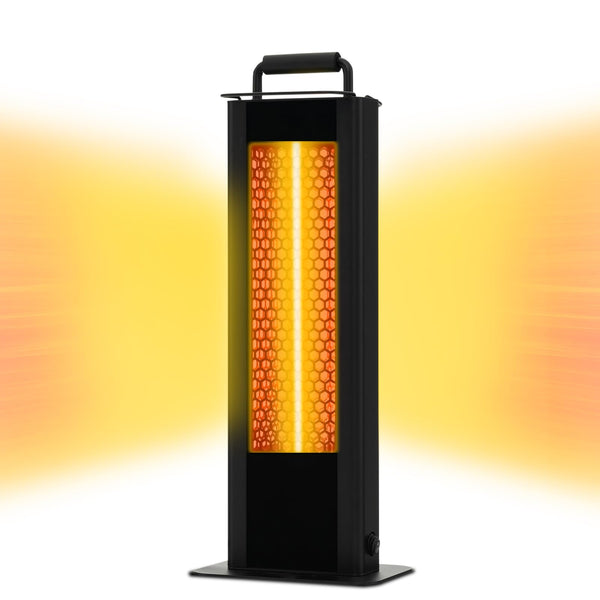 Outdoor Patio Heater, 1200W Freestanding Double-Sided Electric Infrared Heater w/Tip-Over Protection
