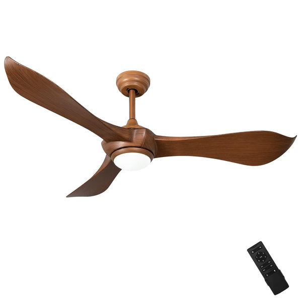 52 Inch Ceiling Fan Outdoor, Propeller Ceiling Fan with LED Light & Remote Control