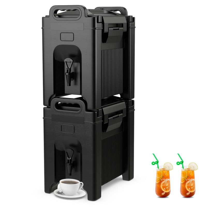 ARLIME 2.5 Gallon Insulated Beverage Dispenser with Handles, Food-Grade Hot and Cold Beverage Server