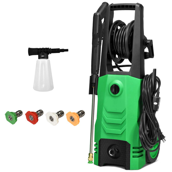 3500PSI Electric Pressure Washer, 2.6GPM 1800W Portable High Power Washer Machine w/4 Nozzles for Car Fence Patio Garden Cleaning