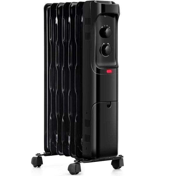 1500W Oil Filled Radiator Heater, Electric Space Heater with 3 Heating Modes, Adjustable Thermostat