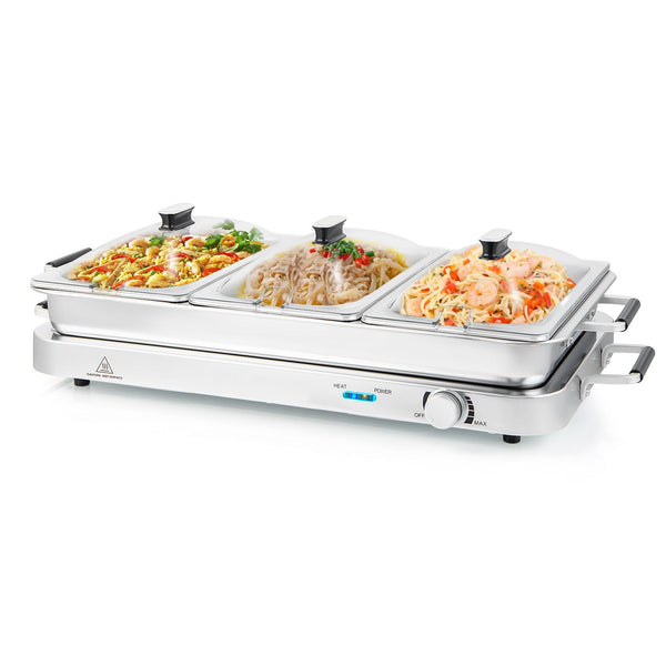 ARLIME Food Warmer Buffet Server, 450W Stainless Steel Electric Warming Tray