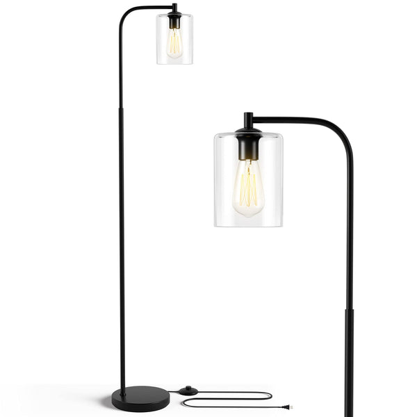 ARLIME Floor Lamp with Hanging Glass Shade