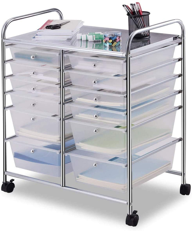 ARLIME 12-Drawer Rolling Storage Cart, 12 Drawer Organizer Trolley
