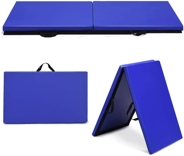 ARLIME 2" Thick Exercise Mat, 2-Fold Folding Gymnastics Mat with Carrying Handles