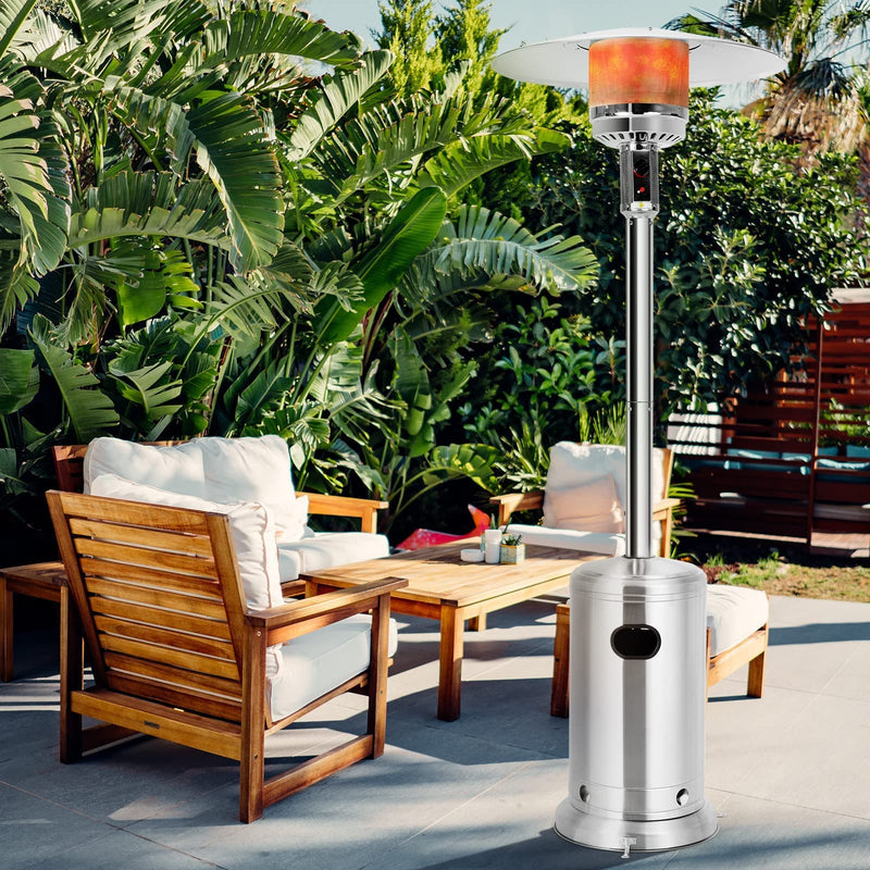 ARLIME Patio Heater Outdoor, 48000 BTU Gas Patio Heater with Trip-over Protection & CSA Certified