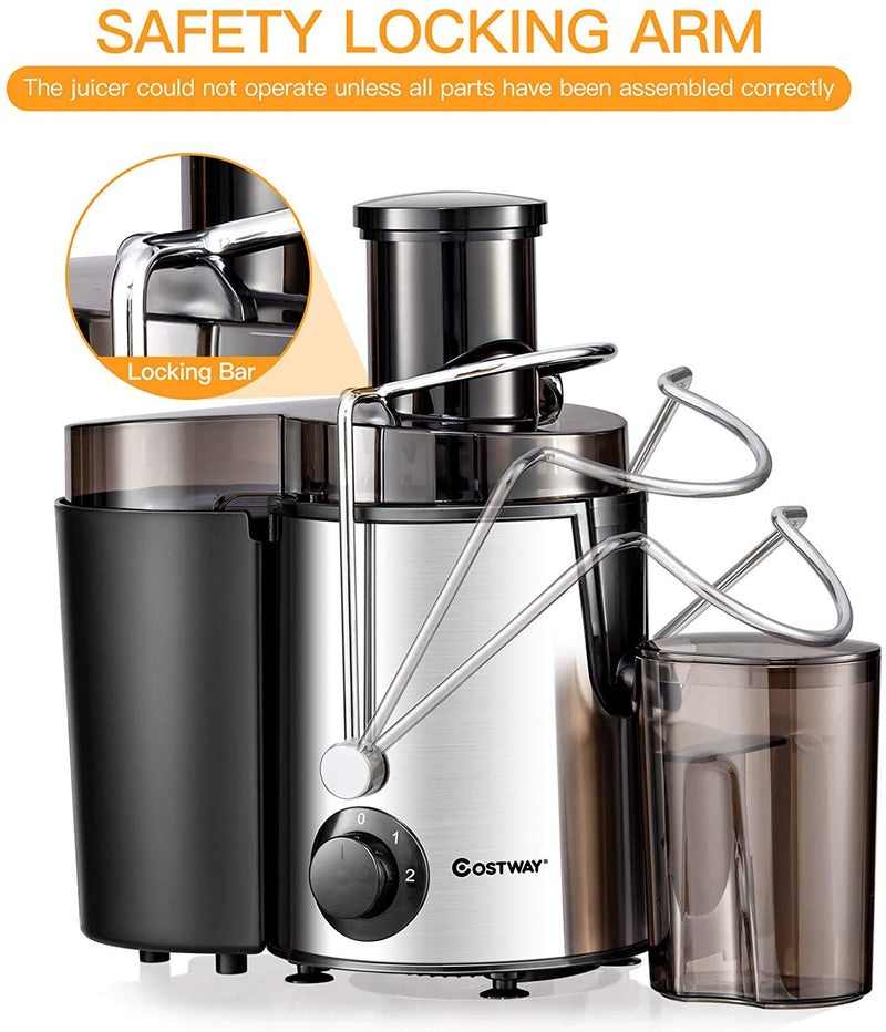 ARLIME Juicer Machines with 2.5inch Wide Mouth, 400W Masticating Juicer Extractor
