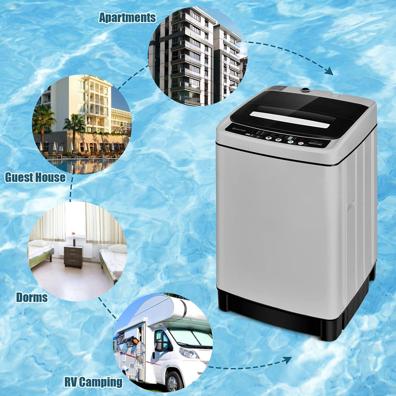 ARLIME 2 in 1 Compact Mini Laundry Machine Full-Automatic Washing Machine, 1.5 Cu.Ft